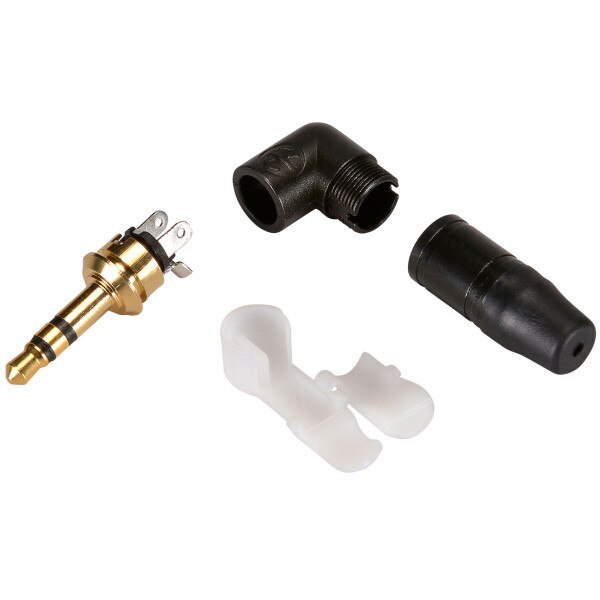 Main product image for Neutrik NTP3RC-B Plug 3.5mm Right Angle Black/Gold 092-333